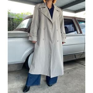 🔥VTG London Fog Thisulate Made In USA Double Breasted Floral Line Trench Coat